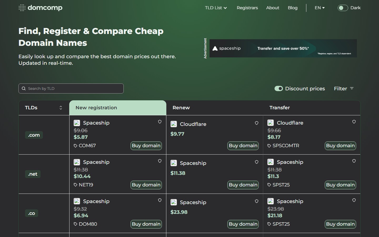 Domcomp screenshot