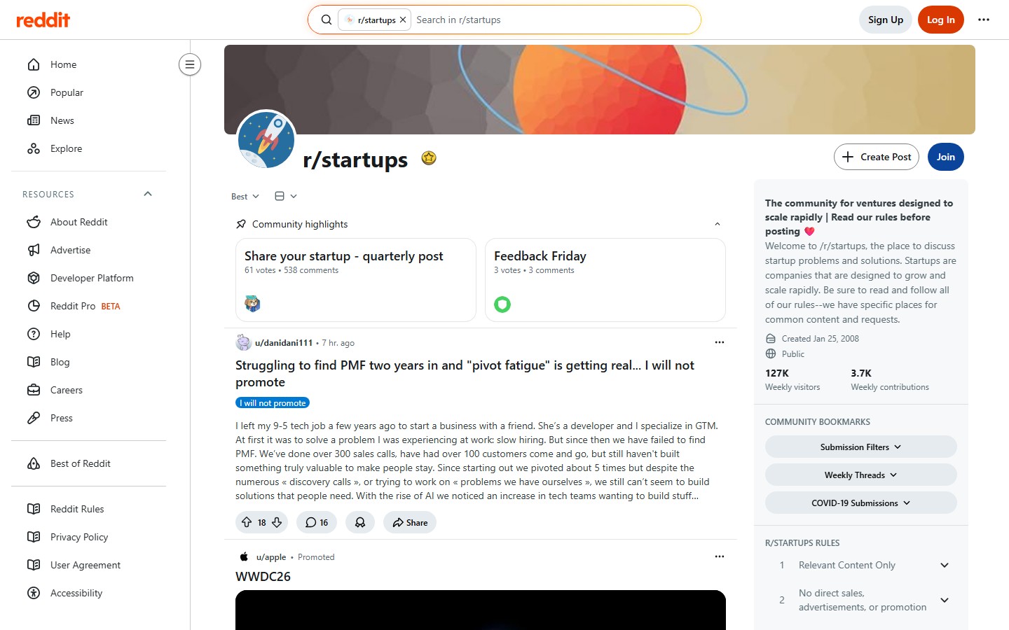 Reddit screenshot