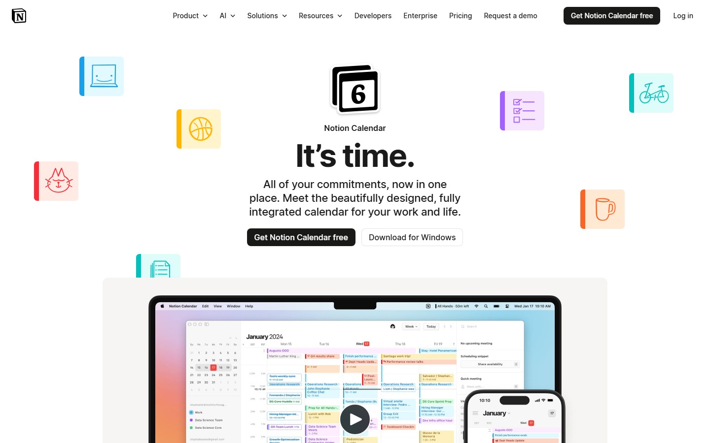 Notion Calendar screenshot