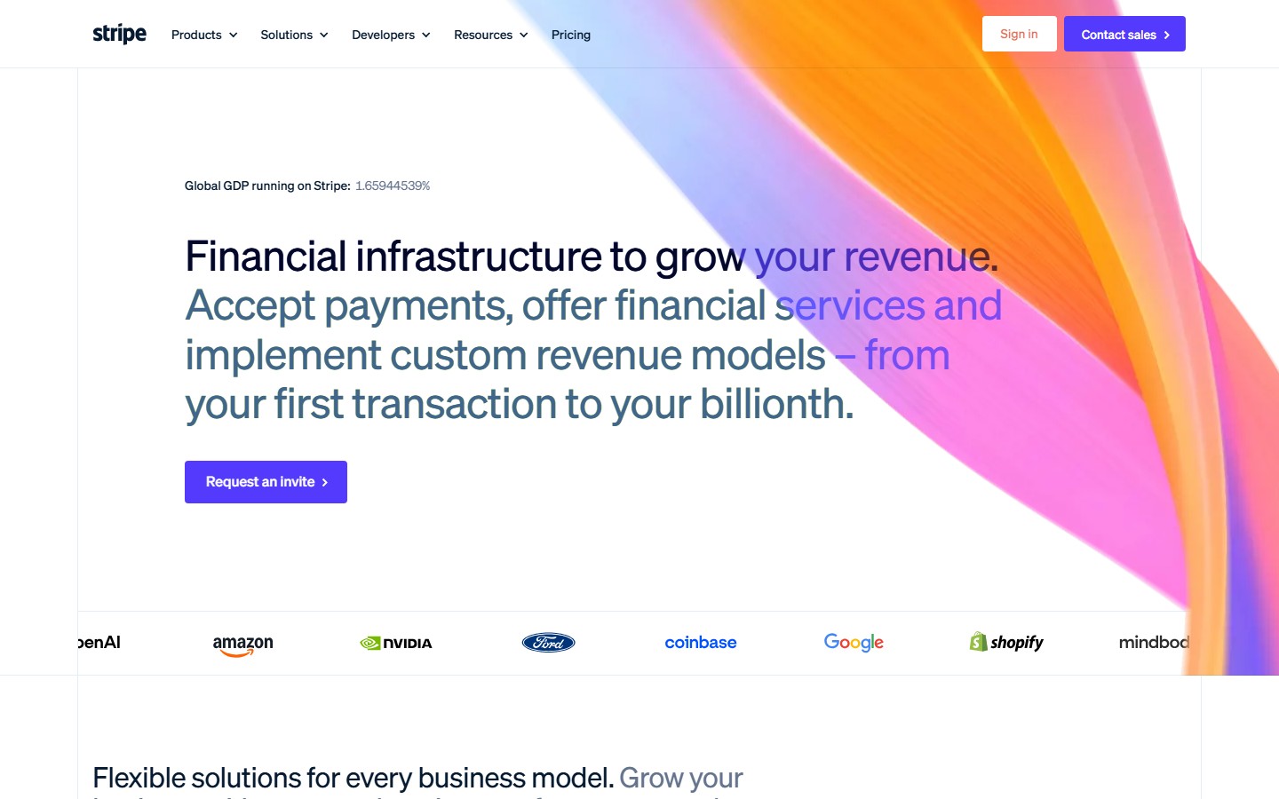 Stripe screenshot
