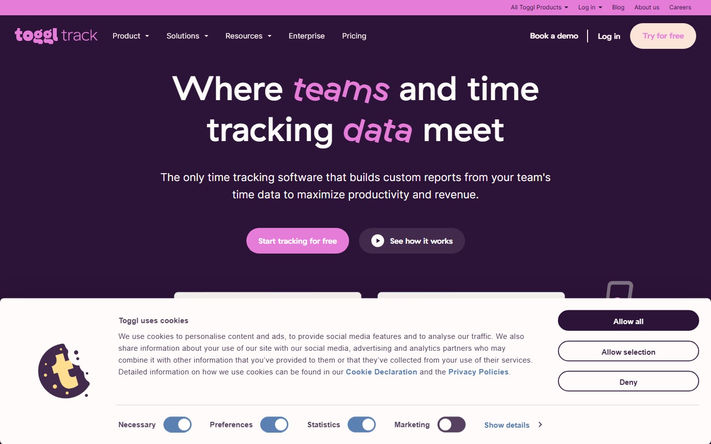 Toggl Track screenshot